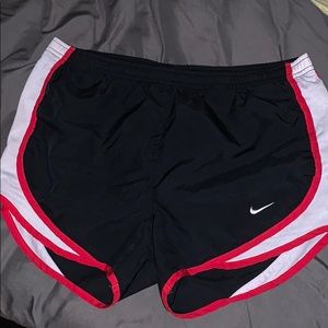 WOMENS red, white, black nike shorts